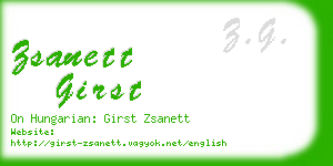 zsanett girst business card